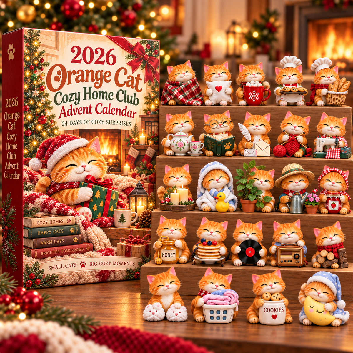 2026 Orange Cat Cozy Home Club Advent Calendar 🏡🐈 – 24 Days of Cozy Surprises