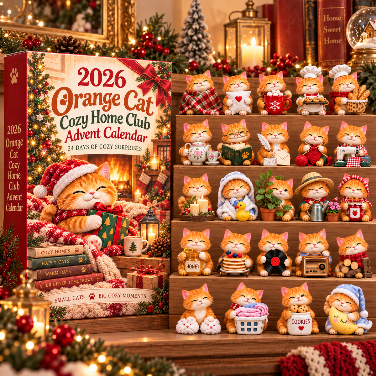 2026 Orange Cat Cozy Home Club Advent Calendar 🏡🐈 – 24 Days of Cozy Surprises