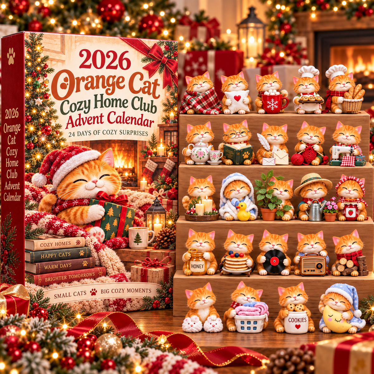 Different Orange Cat Cozy Home Club characters