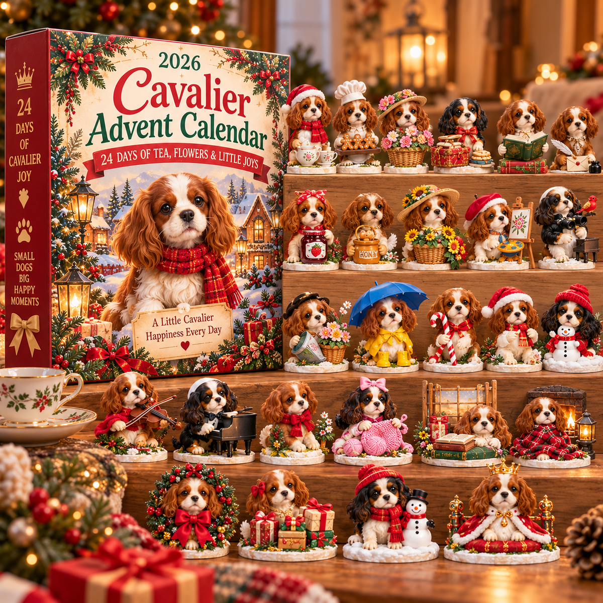 2026 Cavalier Advent Calendar 🐾🌸 – 24 Days of Tea, Flowers & Little Joys