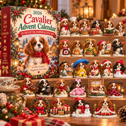 2026 Cavalier Advent Calendar 🐾🌸 – 24 Days of Tea, Flowers & Little Joys