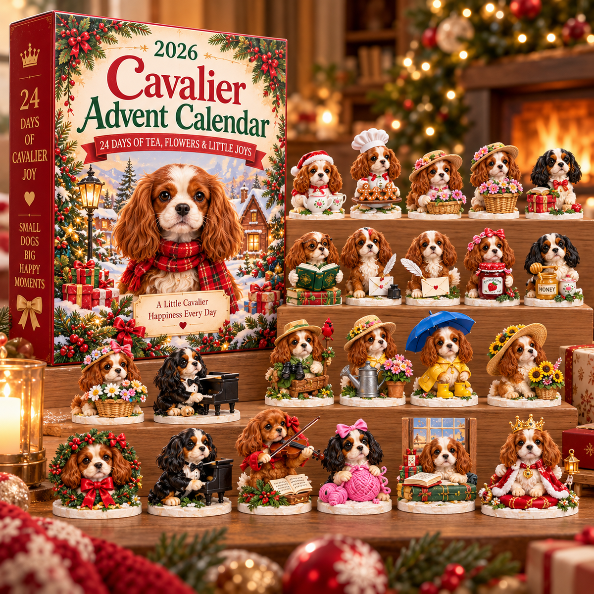 2026 Cavalier Advent Calendar 🐾🌸 – 24 Days of Tea, Flowers & Little Joys