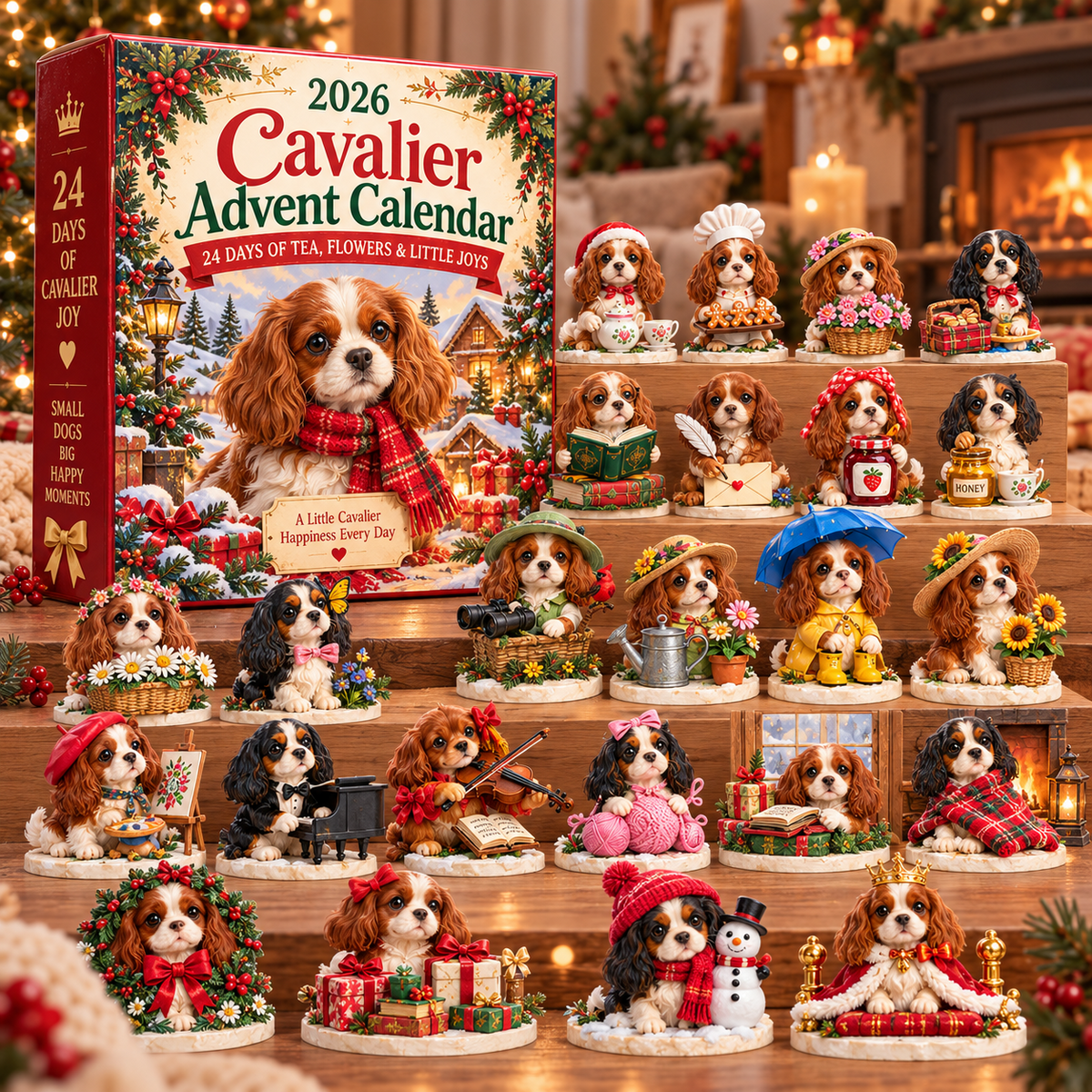 2026 Cavalier Advent Calendar 🐾🌸 – 24 Days of Tea, Flowers & Little Joys