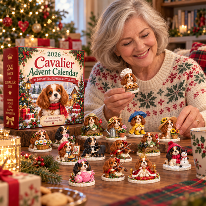 2026 Cavalier Advent Calendar 🐾🌸 – 24 Days of Tea, Flowers & Little Joys