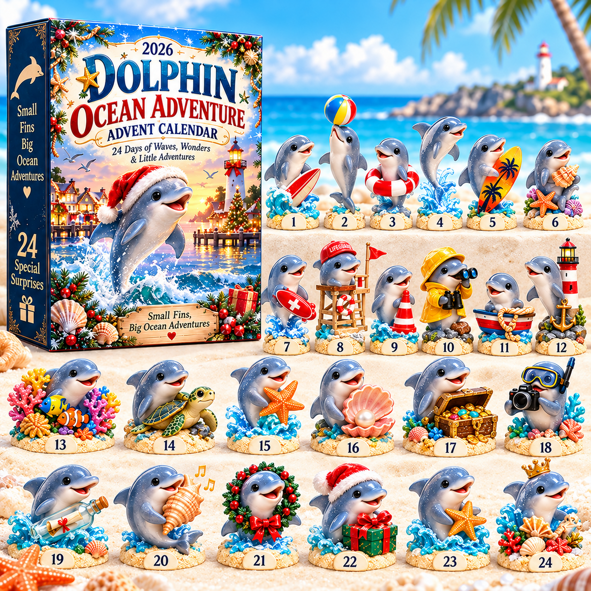 2026 Dolphin Ocean Adventure Advent Calendar 🐬🌊 – 24 Days of Waves, Wonders & Little Adventures