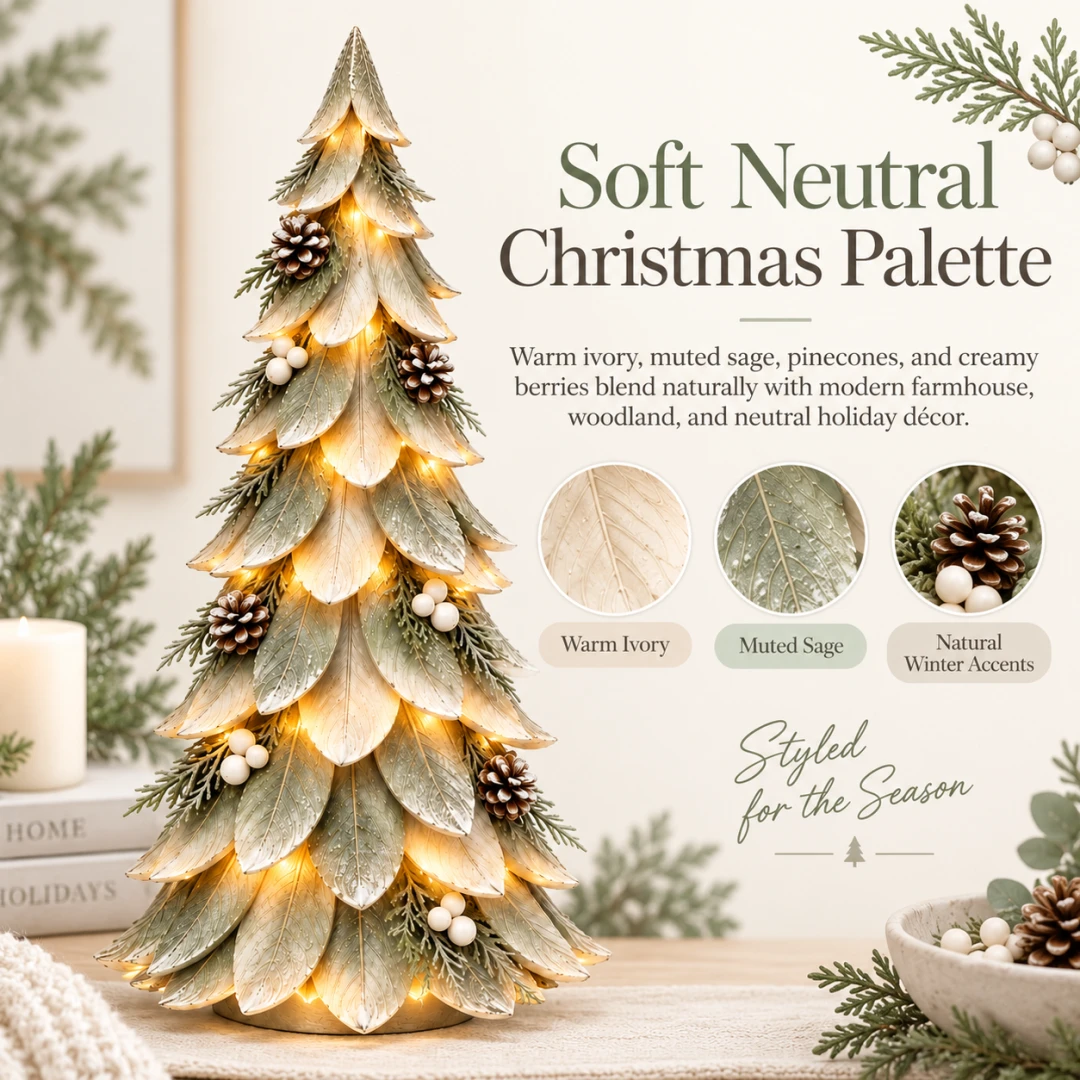 Winterleaf Glow Christmas Tree 🎄✨ – Lighted Winter Holiday Decor