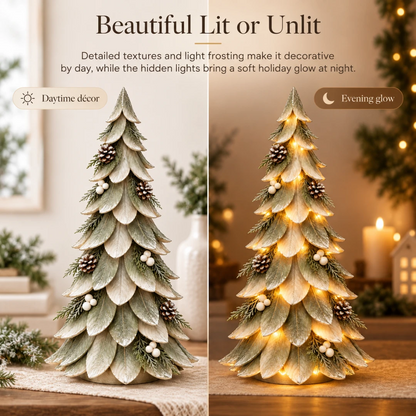Winterleaf Glow Christmas Tree 🎄✨ – Lighted Winter Holiday Decor