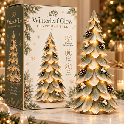 Winterleaf Glow Christmas Tree 🎄✨ – Lighted Winter Holiday Decor