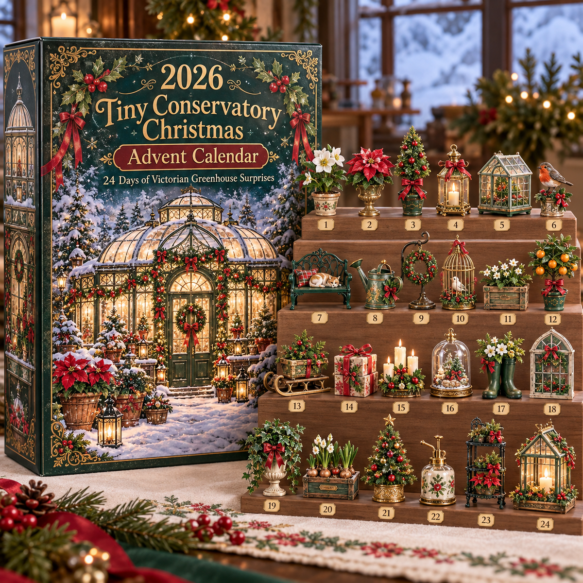 2026 Tiny Conservatory Christmas Advent Calendar 🎄🌿 – 24 Days of Victorian Greenhouse Surprises