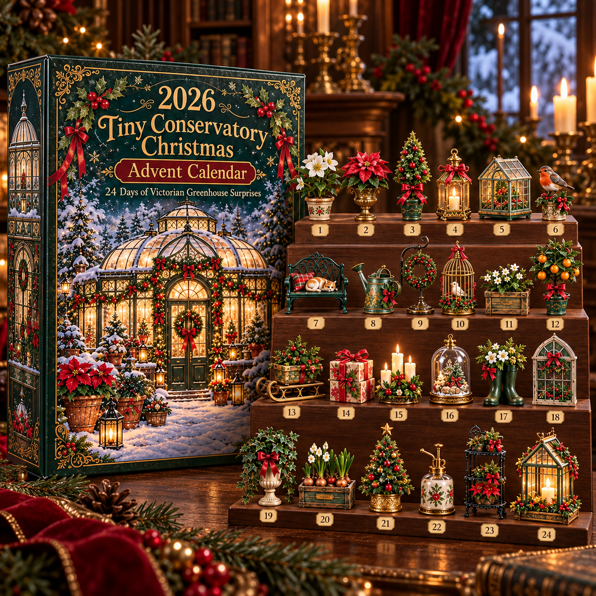 2026 Tiny Conservatory Christmas Advent Calendar 🎄🌿 – 24 Days of Victorian Greenhouse Surprises