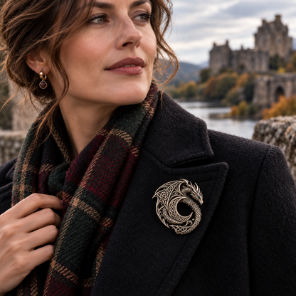 🖤Gothic Celtic Moon Moth Brooch  – Mystical Vintage-Inspired Pin