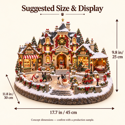 Christmas French Bulldog Village – Lighted Dog Lover’s Holiday Scene