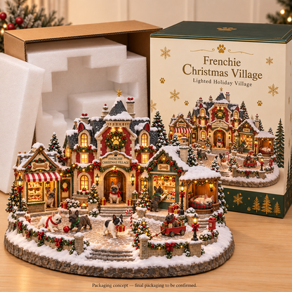 Christmas French Bulldog Village – Lighted Dog Lover’s Holiday Scene