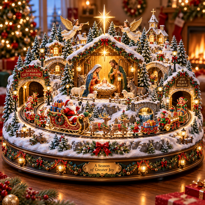 Nativity Scene & Santa’s Christmas Gift Parade ✝️🎅 – Lighted Holiday Village with a Touch of Christmas Magic ✨🎄