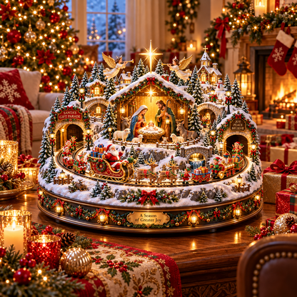 Nativity Scene & Santa’s Christmas Gift Parade ✝️🎅 – Lighted Holiday Village with a Touch of Christmas Magic ✨🎄