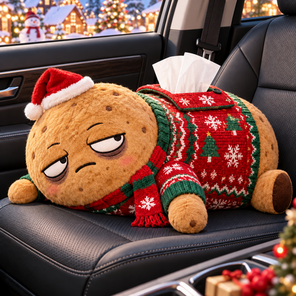 Lazy Potato Christmas Car Tissue Buddy 🥔🎅 – Funny Slacker Holiday Car Decor