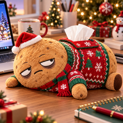 Lazy Potato Christmas Car Tissue Buddy 🥔🎅 – Funny Slacker Holiday Car Decor