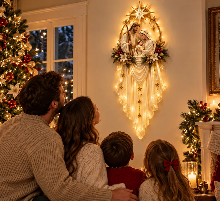 ✨49% OFF Today -⭐ Holy Family Glow™ Illuminated Nativity Wall Hanging