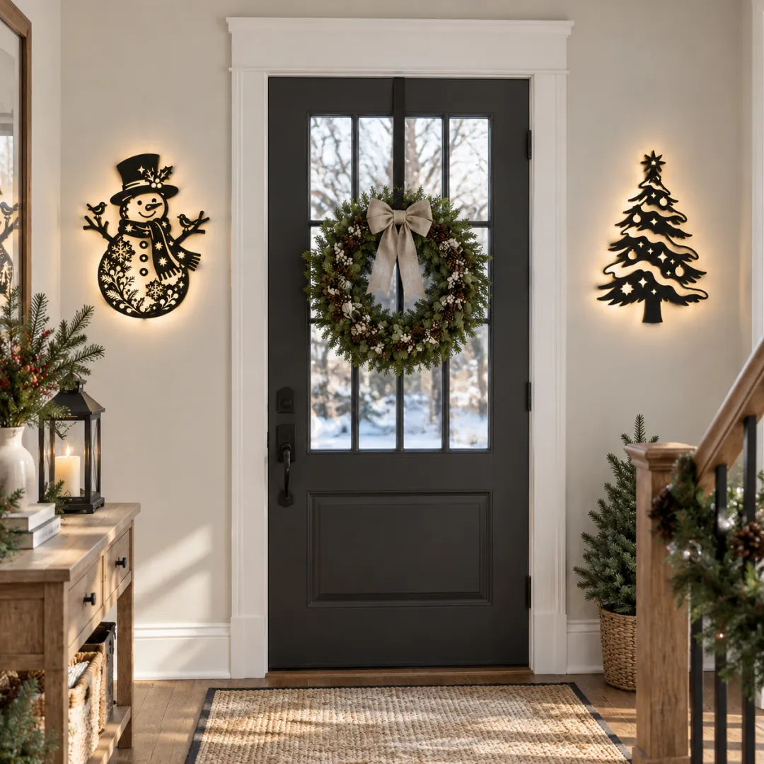 Illuminated Christmas Tree Wall Light 🎄✨ – Enchanting Glow for a Cozy Holiday Home