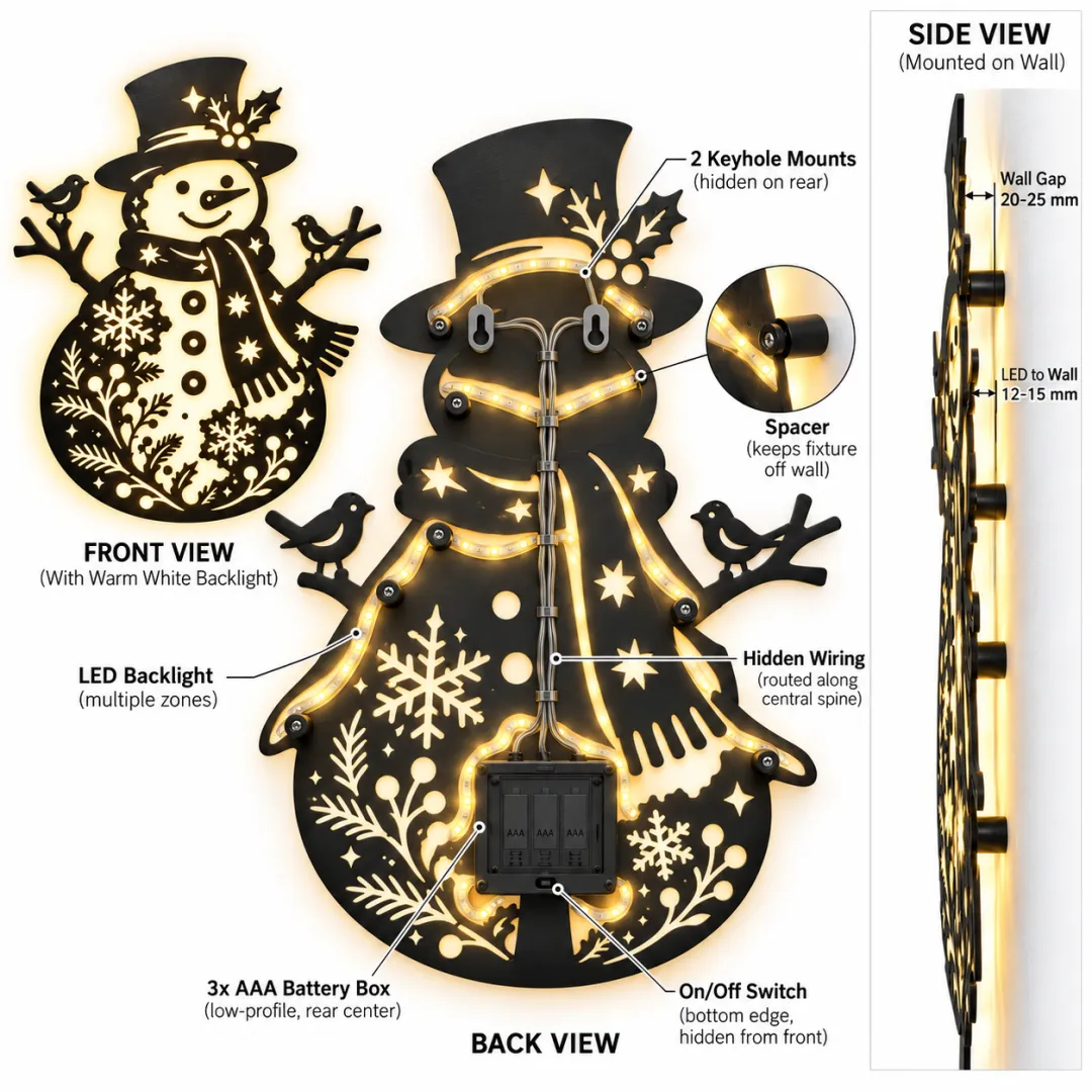 Illuminated Christmas Tree Wall Light 🎄✨ – Enchanting Glow for a Cozy Holiday Home