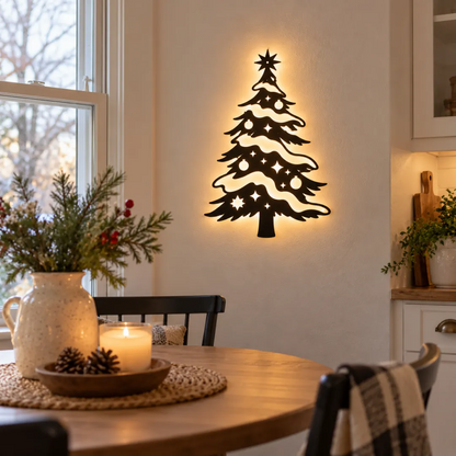 Illuminated Christmas Tree Wall Light 🎄✨ – Enchanting Glow for a Cozy Holiday Home