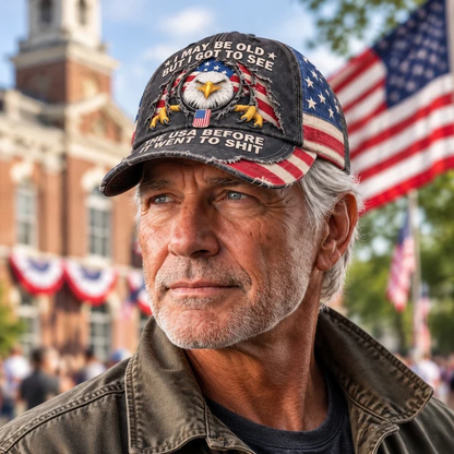 Vintage Eagle Washed Baseball Cap