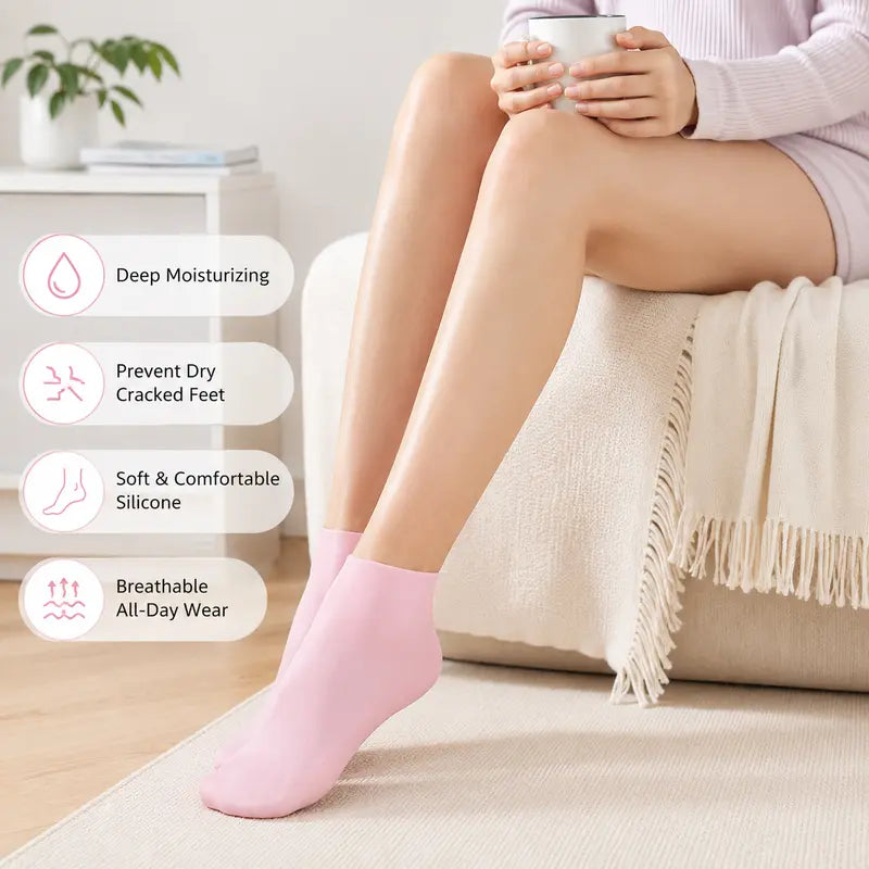 Silicone Protective Moisturizing Foot Socks for Foot Care