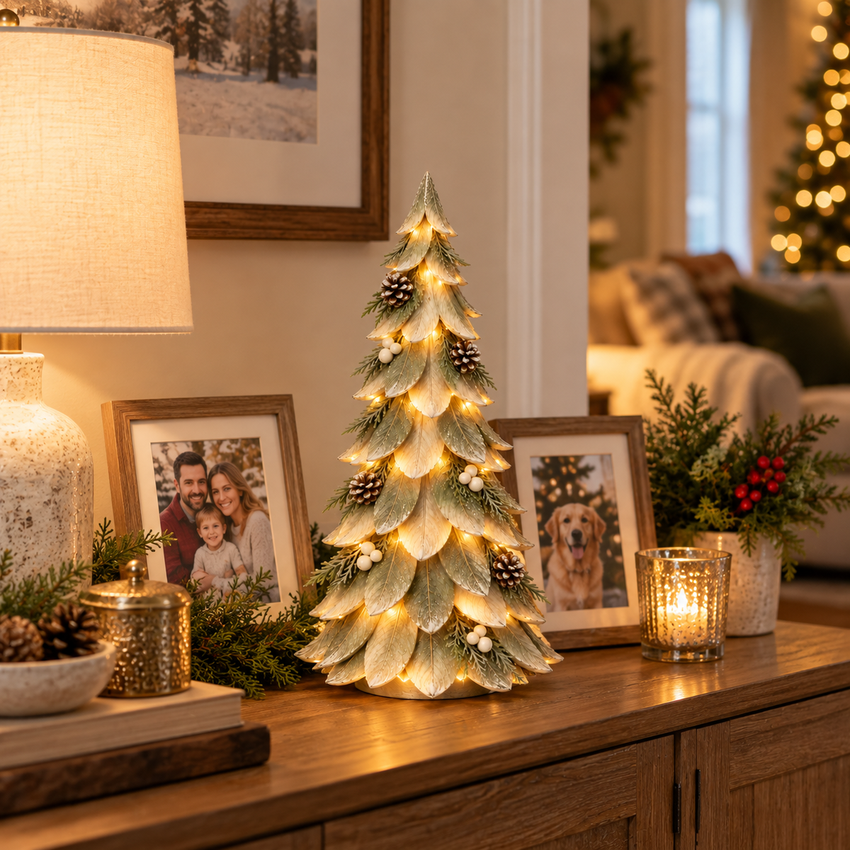 Winterleaf Glow Christmas Tree 🎄✨ – Lighted Winter Holiday Decor