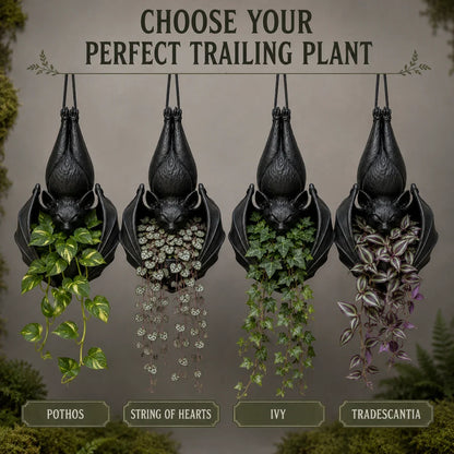 🦇 Upside‑Down Hanging Bat Planter