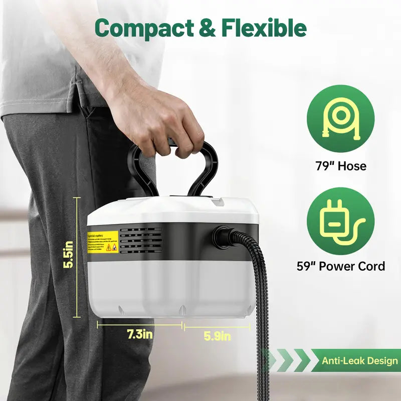 💨 Portable Handheld Steam Cleaner – 10 Accessories 🛠️, Adjustable Levels ⚙️, Fast Heat-Up 🔥 – For Kitchen 🍳, Bathroom 🚿, Tile 🧱 & Car 🚗