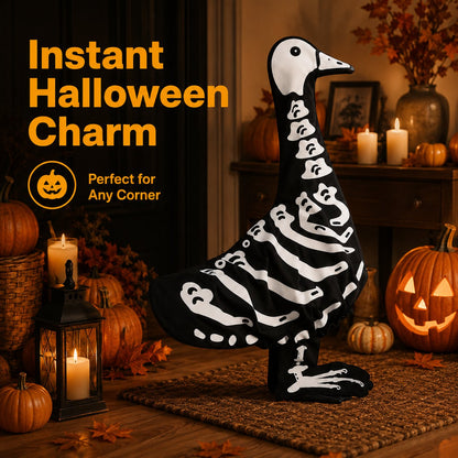 🎃Halloween Goose Skeleton Costume for Porch🪿👻