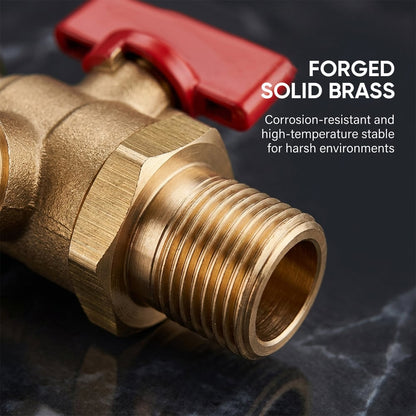 Heavy-Duty Self-Venting Brass Air Cut-Off Valve (M18 x 1.5 Threads, One-Way Exhaust)