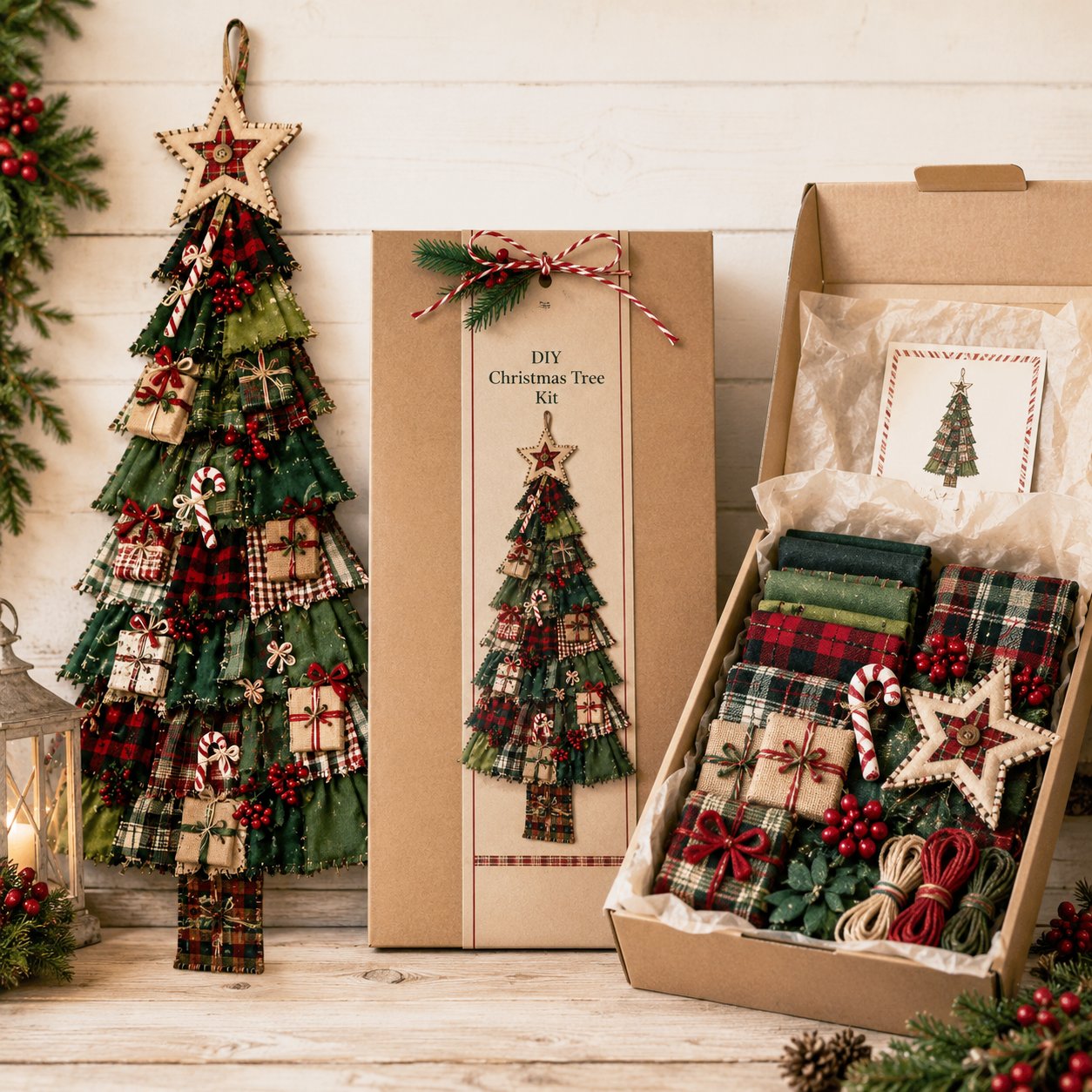 🔥😍Beginner-Friendly DIY Oversized Patchwork Christmas Tree Door Hanging Kit | Complete Kit with All Tools & Step-by-Step Guide Included 💕🎄