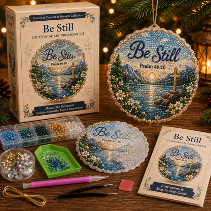 ✝️ Psalms of Comfort & Strength Pearl Diamond Art Hanging Ornament Kit