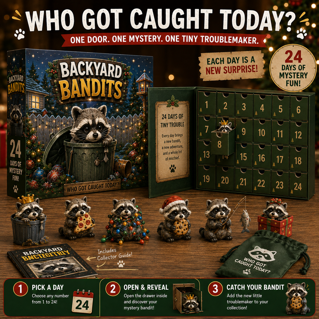 🦝 Backyard Bandits Advent Calendar – 24 Days of Tiny Trouble
