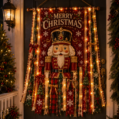 Lighted Christmas Door Hanging 🎄✨ – Festive Holiday Door Decor