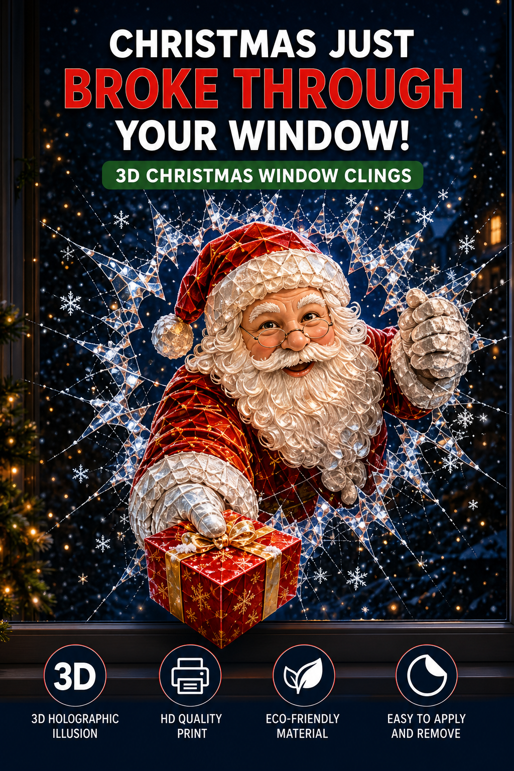 😍Santa Claus window stickers