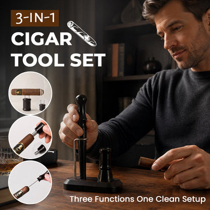 🔥 3-in-1 Cigar Tool Set