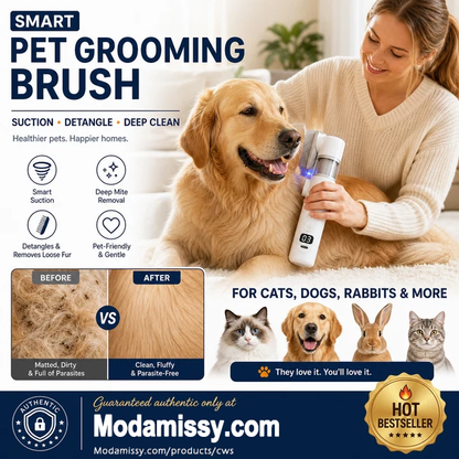 🔥Electric Pet Grooming Comb🐕Keep your furry friends away from mites, fleas and tangled fur！