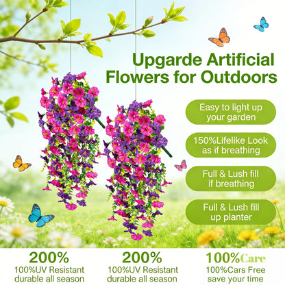 🌺 UV Resistant Hanging Artificial Morning Glory Vine 💖