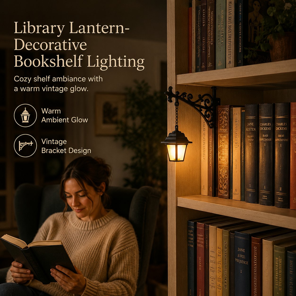 📚Library Lantern-Decorative Bookshelf Lighting