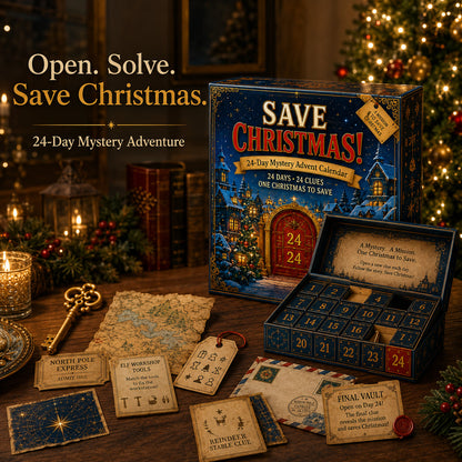⏳🎄🔎 Mystery Adventure Advent Calendar -24 Days, 24 Clues, One Final Reveal