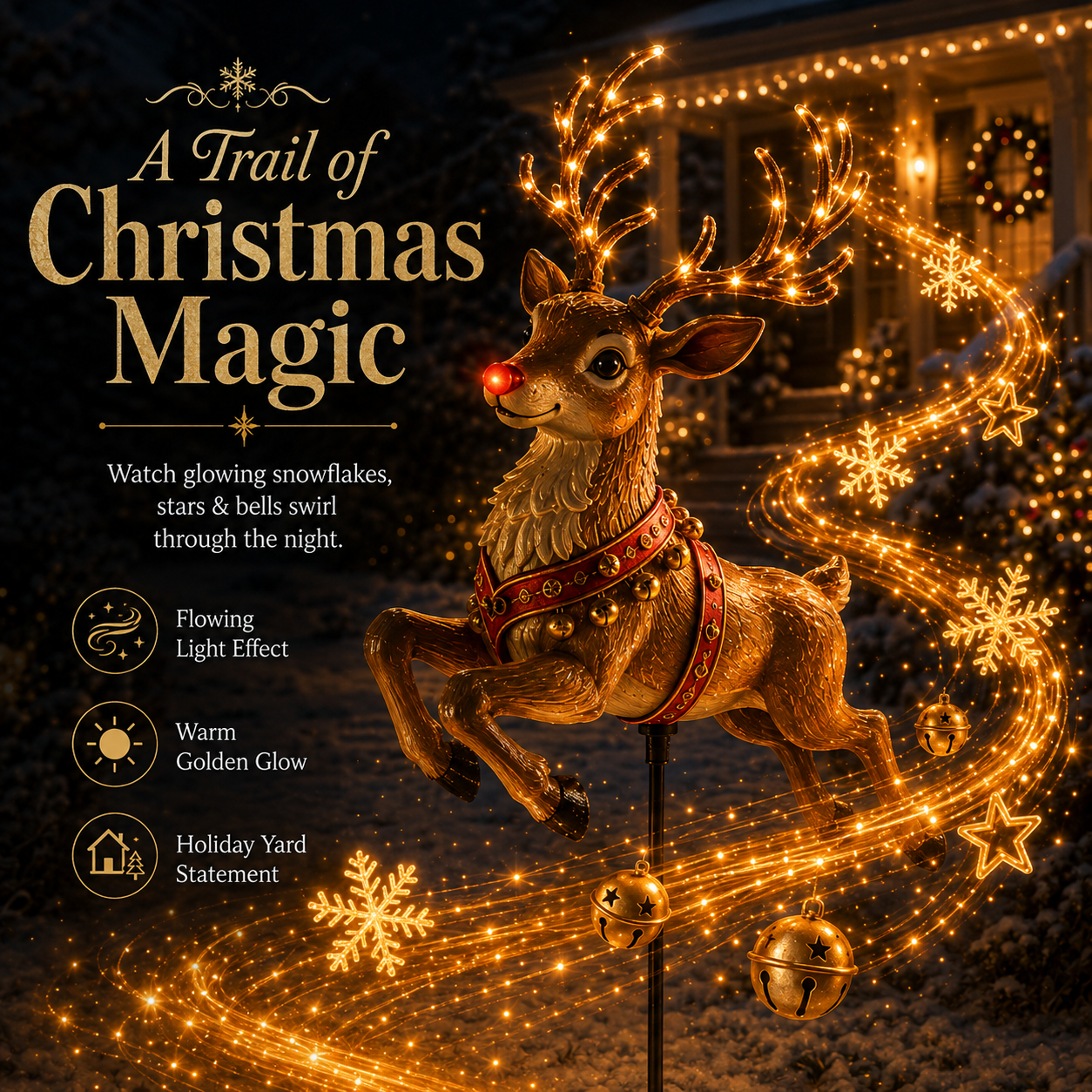 🎄49% OFF🎄✨ Christmas Magic Garden Collection-Transform Your Yard Into A Winter Wonderland With Enchanted Flowing Lights
