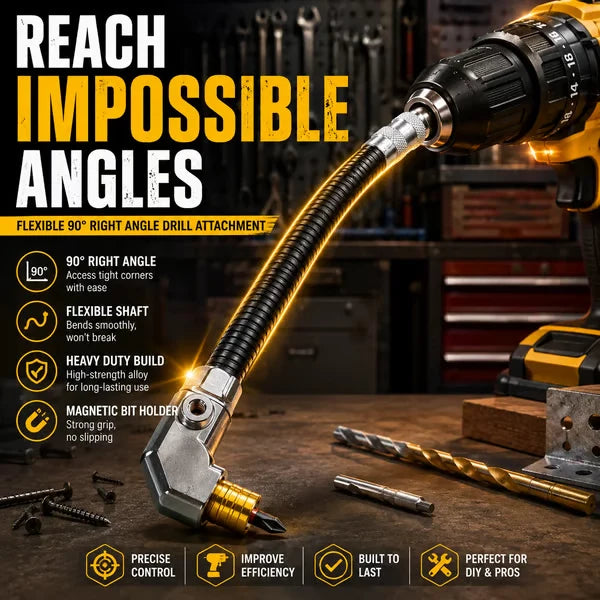 Right Angled Electric Drill Corner Attachment Tool