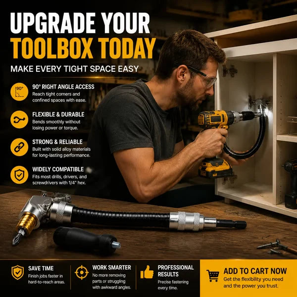 Right Angled Electric Drill Corner Attachment Tool