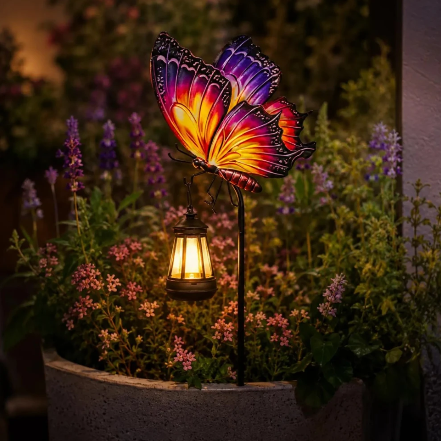 🔥49% Off Last Day - 🦋Solar Butterfly Garden Light with Hanging Lantern