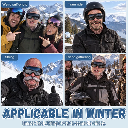 Funny Realistic Face Ski Mask – Hilarious Gear for Skiing, Riding & Outdoor Fun