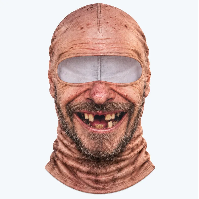 Funny Realistic Face Ski Mask – Hilarious Gear for Skiing, Riding & Outdoor Fun
