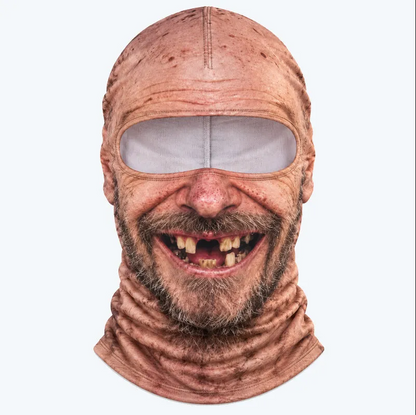 Funny Realistic Face Ski Mask – Hilarious Gear for Skiing, Riding & Outdoor Fun