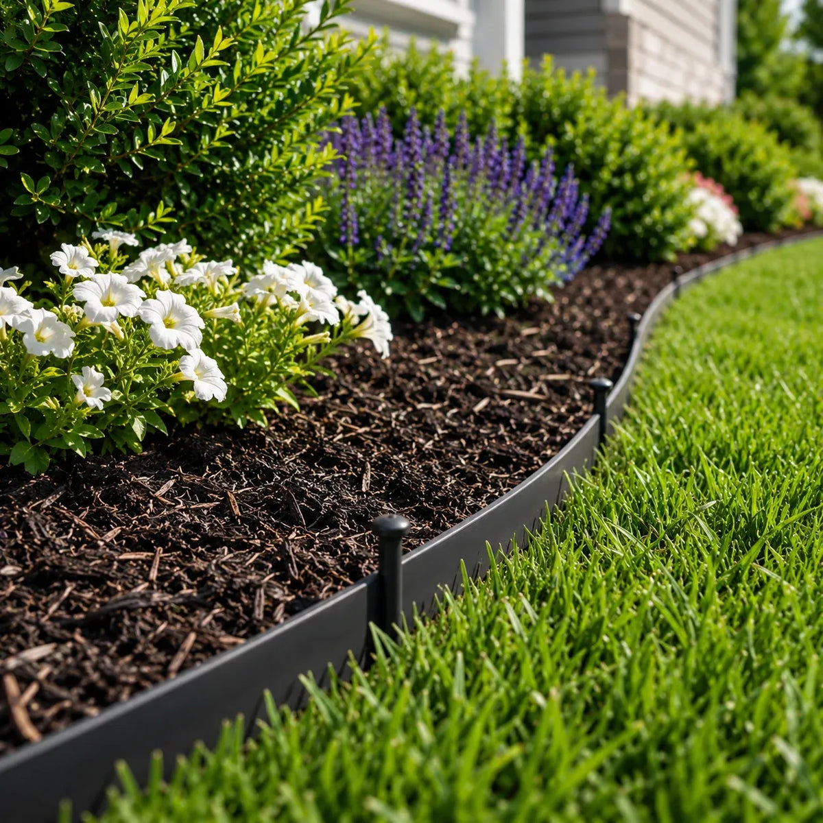 🏠🌿Instantly Upgrade Your Garden Borders — 16.5 FT No-Dig Landscape Edging Kit with 15 Stakes